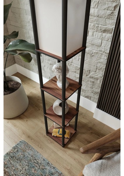 Sakaki Raflı Lambader Ceviz fırsatları