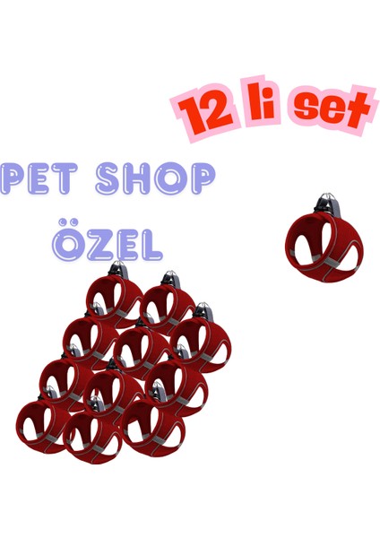 12’lı Set Air Mesh Antibakteriyel 2xs Gögüs Tasması Kırmızı fiyatları