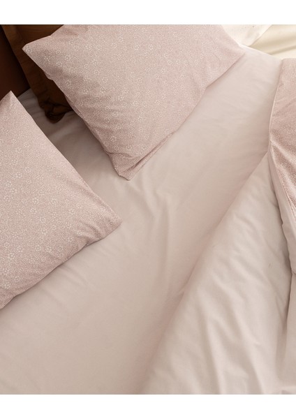 Alida %100 Pamuk Ranforce 2'li Yastık Kılıfı - Pudra modelleri