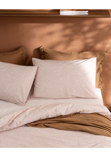 Alida %100 Pamuk Ranforce 2'li Yastık Kılıfı - Pudra fırsatları