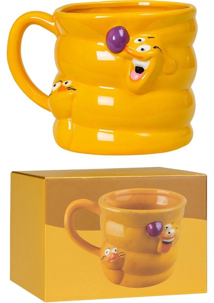 Sarı Kabartmalı Seramik Kupa CL-K41 – Consolex Orijinal Ürün