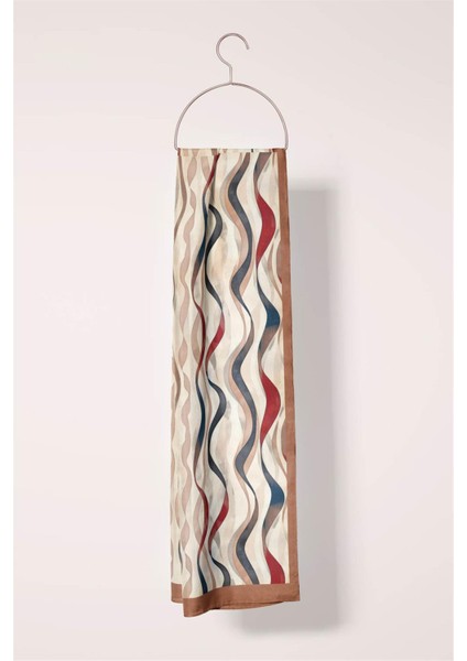 I81 %100 Ipek Geometrik Desenli Kadın Fular modelleri