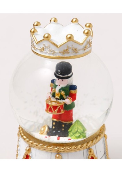 Parıldayan Beyaz Taçlı Sevimli Kar Küresi Fındıkkıran Yılbaşı Kar Küresi 8 cm 1751 fırsatları