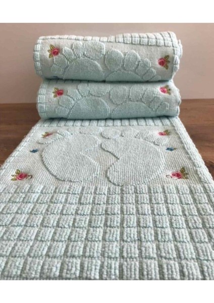 50X70 cm Nakışlı Pamuklu Ayak Havlusu Banyo Paspas %100 Pamuklu fiyatları