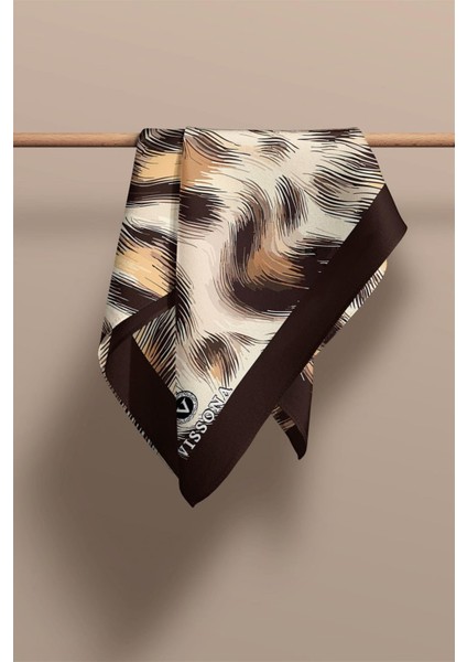 I74 %100 Ipek Leopar Desenli Kadın Fular modelleri