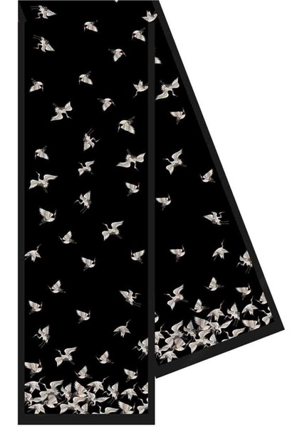 I76 %100 Ipek Leylek Desenli Kadın Fular modelleri