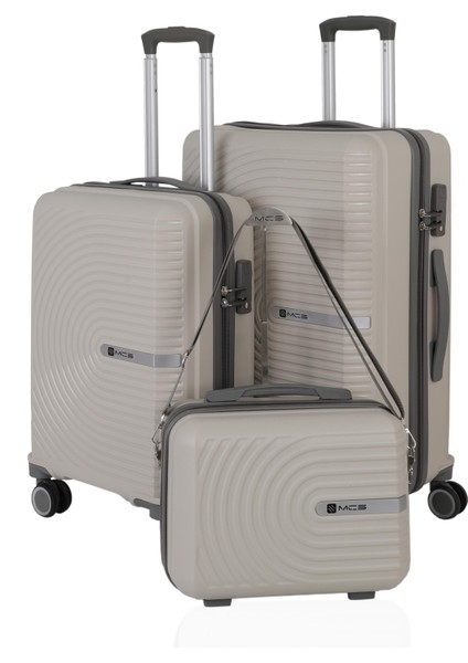 Polipropilen 3'lü Valiz Seti Orta & Kabin & Makyaj V374