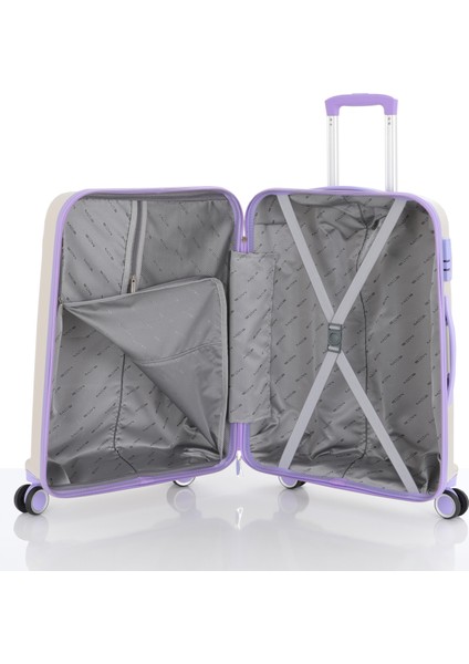 Polipropilen 3'lü Valiz Seti Büyük & Kabin & Makyaj V376