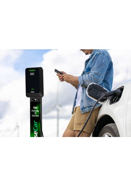 Wta Ledli Standlı - 11 & 22 Kw Elektrikli Araç Şarj Cihazı RFID Kartlı & Ledli Stand, Ev Wallbox Type 2 modelleri