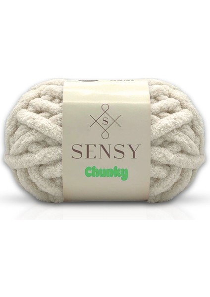 Chunky El Örgü Ipliği 200 gr Parmak Örgü Ipi Tığsız Şişsiz El ile Örgü Ipi Battaniye Ipi Ekru