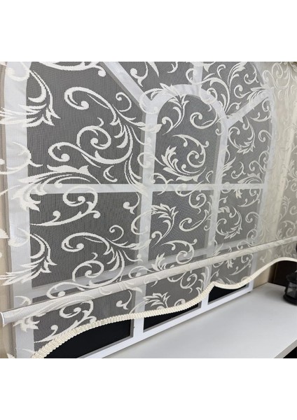 Çift Mekanizmalı Bej Tül Ekru Stor Perde STB-133 indirimleri