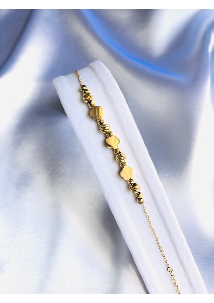 Dorika Taşlı Çelik Yonca Bileklik fırsatları