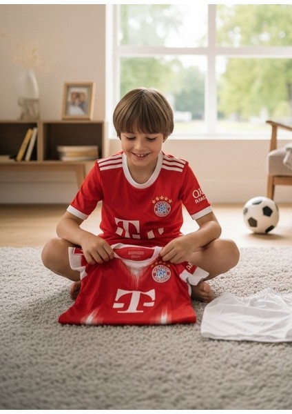 Yeni Sezon 2026 Fc Bayern München Çocuk Alt Üst Özel Tasarım T-Shirt