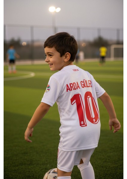10 Numara Arda Güler Beyaz Çoraplı Milli Takım Çocuk Spor Alt Üst Takım T-Shirt