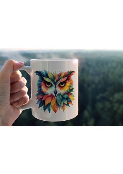 Yaprak Desenli Hayvanlar Serisi 6 , Hediyelik ,sevimli Hayvanlar,yüksek Kalite Porselen Kupa Bardak