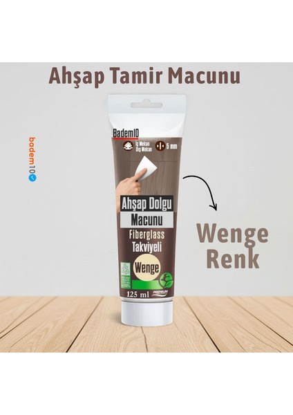 Ahşap Parke Tamir Macunu Venge Renk Mobilya Masa Dolgu Çatlak Çizik Giderici 125 ml Kullanıma Hazır