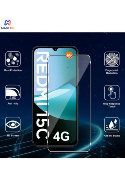 Xiaomi Redmi 15C ile Uyumlu Ekran Koruyucu Şeffaf Temperli Cam Ekran Koruyucu 2 Adet fırsatları