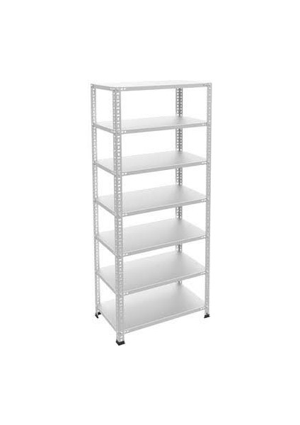Galvaniz Çelik Raf Ünitesi 75X93X200 7 Katlı Arşiv Rafı Depo Rafı Kiler Rafı