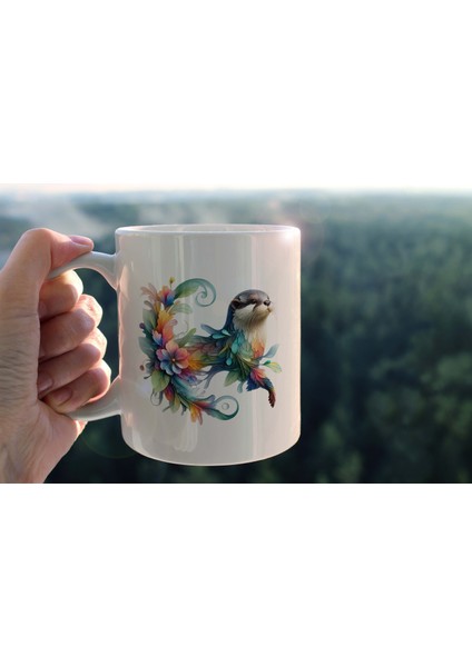 Yaprak Desenli Hayvanlar Serisi 31 , Hediyelik ,sevimli Hayvanlar,yüksek Kalite Porselen Kupa Bardak