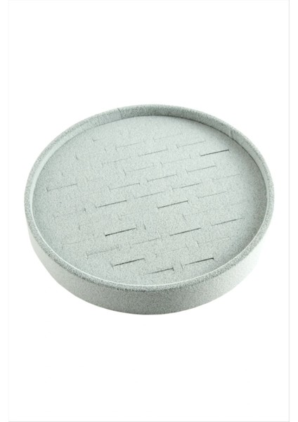 Yuvarlak Ahşap Anfora Kumaş Yüzüklük 20 cm