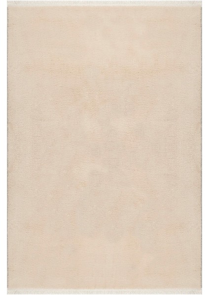 Comfort Düz Saçaklı Peluş Halı Bej modelleri