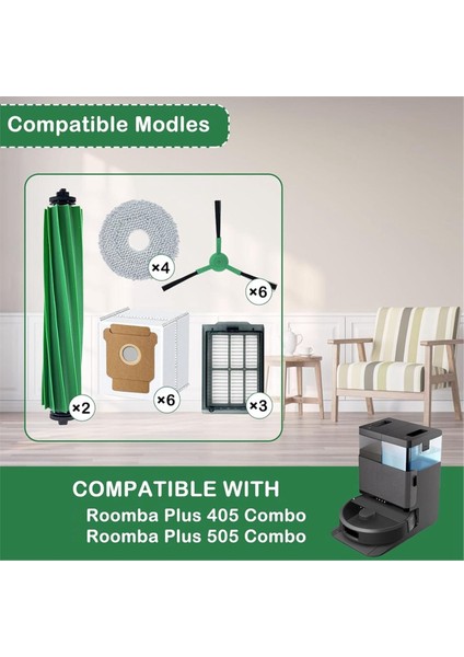 Irbot Roomba Plus 405 COMBO/505 Combo Robot Süpürge Aksesuarları Kiti Için Yedek Parçalar (Yurt Dışından) fırsatları