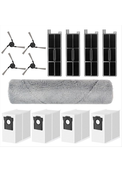 Yedek Parça Kitleri Mova Z50 Ultra/z5/z5 Pro Ultra Robotlu Süpürge Rulo Paspas Pedi Yan Fırça Filtresi Toz Torbası (Yurt Dışından)