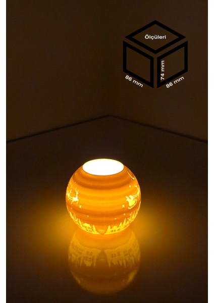 Yılbaşı Noel Baba Modelli Tealight Girintili Mumluk NO.2104N (Led Işık Dahil) fiyatları