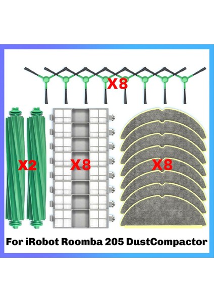 Irobot Roomba Için 205 Dustcompactor Vac / Combo Yedek Parçalar Aksesuarlar Ana Yan Fırça Hepa Filtre Mop Bez (Yurt Dışından) fiyatları
