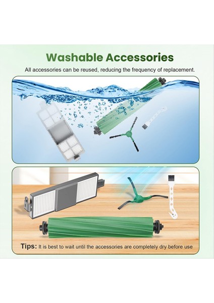 Irobot Roomba Için 205 Dustcompactor Vac / Combo Yedek Parçalar Aksesuarlar Ana Yan Fırça Hepa Filtre Mop Bez (Yurt Dışından) modelleri