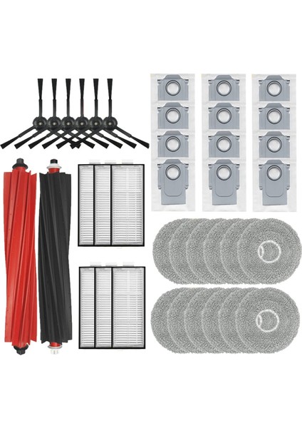 Roborock Qrevo Master / Qrevo Slim Vakum Robotu Ana Silindir Yan Fırça Filtresi Paspas Bezi Toz Torbası Için Aksesuarlar (Yurt Dışından)