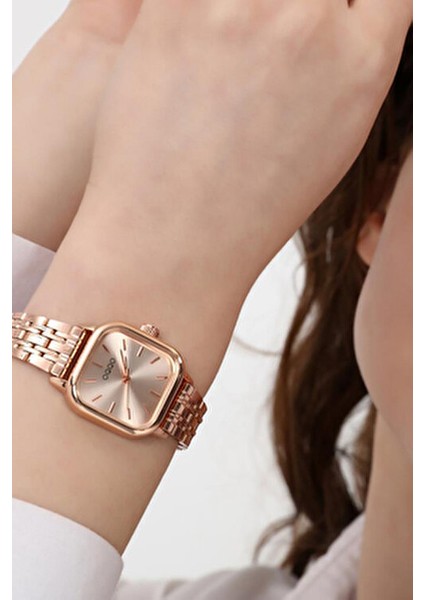 Melian Kadın Kol Saati Rose Kadran Metal Kordon Pilli Fonksiyon 20 mm Suya Dayanıklı fırsatları