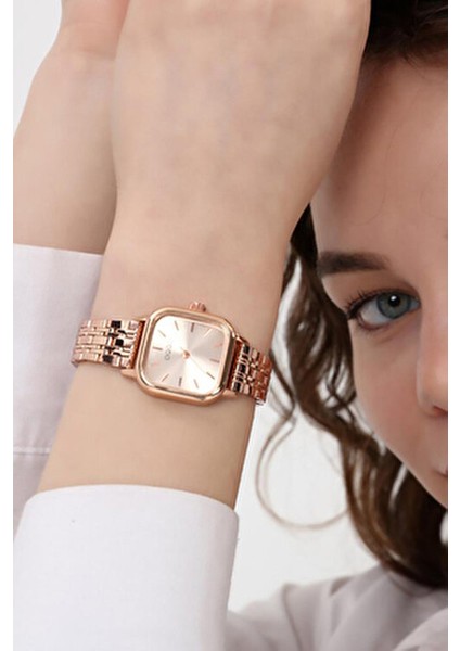 Melian Kadın Kol Saati Rose Kadran Metal Kordon Pilli Fonksiyon 20 mm Suya Dayanıklı indirimleri