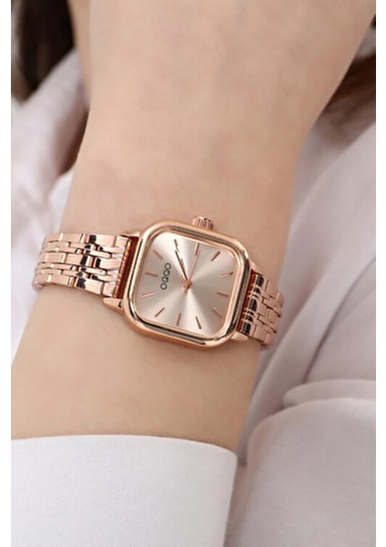 Melian Kadın Kol Saati Rose Kadran Metal Kordon Pilli Fonksiyon 20 mm Suya Dayanıklı