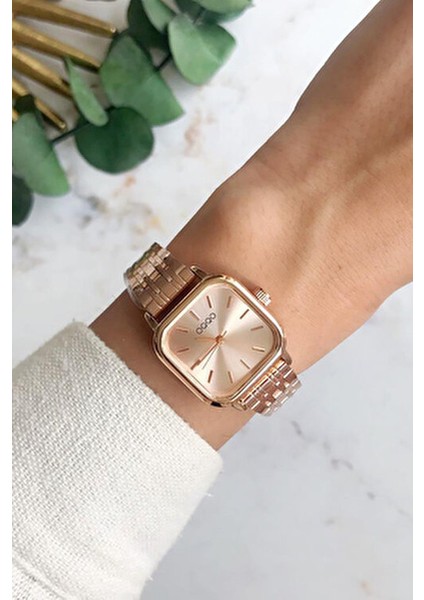 Melian Kadın Kol Saati Rose Kadran Metal Kordon Pilli Fonksiyon 20 mm Suya Dayanıklı