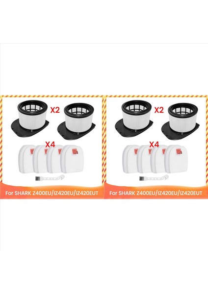 4x Hepa Filtre Köpük ve Keçe Filtre Köpekbalığı IZ400EU IZ420EU IZ420EUT Akülü Çubuk Vakum Aksesuarları Yedek Parçalar (Yurt Dışından)