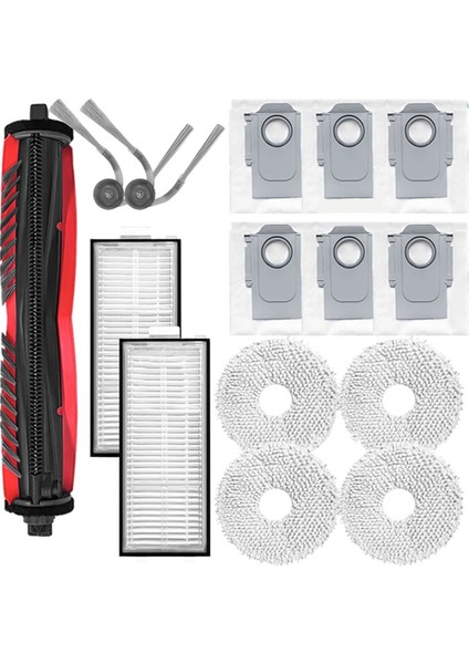 Fit Roborock Saros Z70 Elektrikli Süpürge Yedek Kitleri Yan Fırça Hepa Filtre Paspas Bezi Toz Torbası Aksesuarları Parçaları (Yurt Dışından)