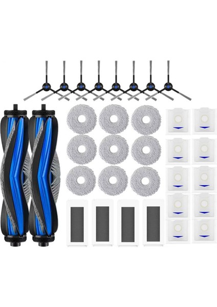 Ecovacs Debot N30 OMNI/N30 Pro Omni Aksesuar Ana Yan Fırça Hepa Filtre Paspas Toz Torbası Robot Vakum Değiştirme (Yurt Dışından)