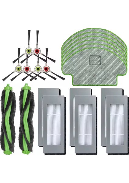 20 Adet Irobot Roomba Combo 111/113 R113840 Elektrikli Süpürge Yedek Parçaları Ana Yan Fırça Hepa Filtre Paspas Bezi (Yurt Dışından)