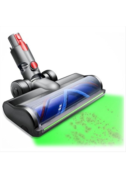 Dyson V7 V8 V10 V11 V15 G5 Gen5 Için Vakum Kafası Tam Alan LED Yeşil Işık ile Hızlı Serbest Bırakılan Yumuşak Rulo Temizleyici Kafa (Yurt Dışından)