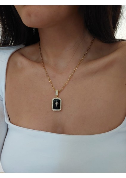 Kadın Gold Çelik Zincir Kolye