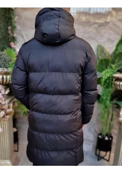 Erkek Uzun Şişme Mont Siyah fiyatları