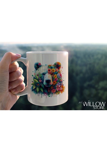 Yaprak Desenli Hayvanlar Serisi 2 , Hediyelik ,sevimli Hayvanlar,yüksek Kalite Porselen Kupa Bardak