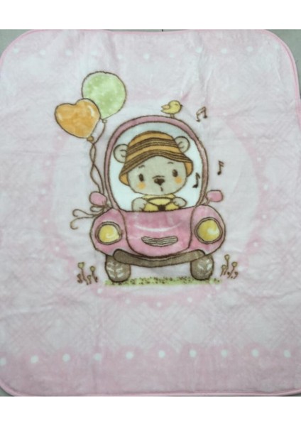 Kalın Peluş Desenli Bebek Battaniyesi