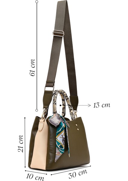 Kadın Yeşil Uzun Askılı Aksesuarlı Kol Çantası 25ABD251614 fiyatları