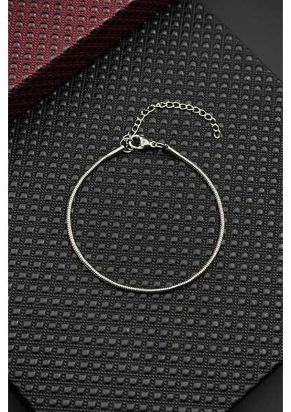 316L Çelik Italyan Model Gümüş Renk Erkek Bileklik FRJ12687-3687-A