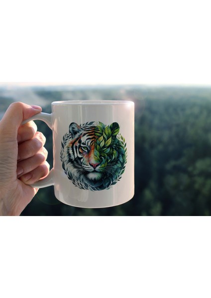 Yaprak Desenli Hayvanlar Serisi 12 , Hediyelik ,sevimli Hayvanlar,yüksek Kalite Porselen Kupa Bardak