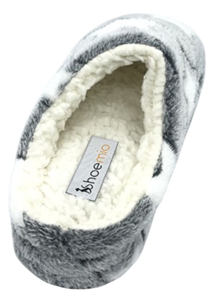 Nancy Star Gri Kadın Ev Terlik modelleri