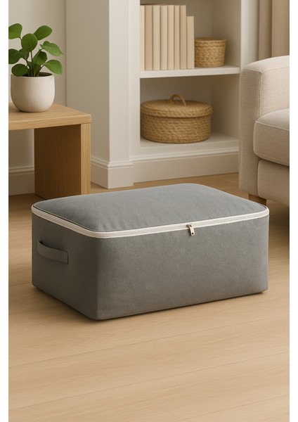 2 Adet Büyük Boy Bazaaltı Kalın Kumaş Hurç Kazak Yastık Çok Amaçlı Yorgan Hurcu 64X45X20CM