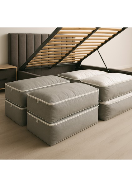 2 Adet Büyük Boy Bazaaltı Kalın Kumaş Hurç Kazak Yastık Çok Amaçlı Yorgan Hurcu 64X45X20CM fiyatları